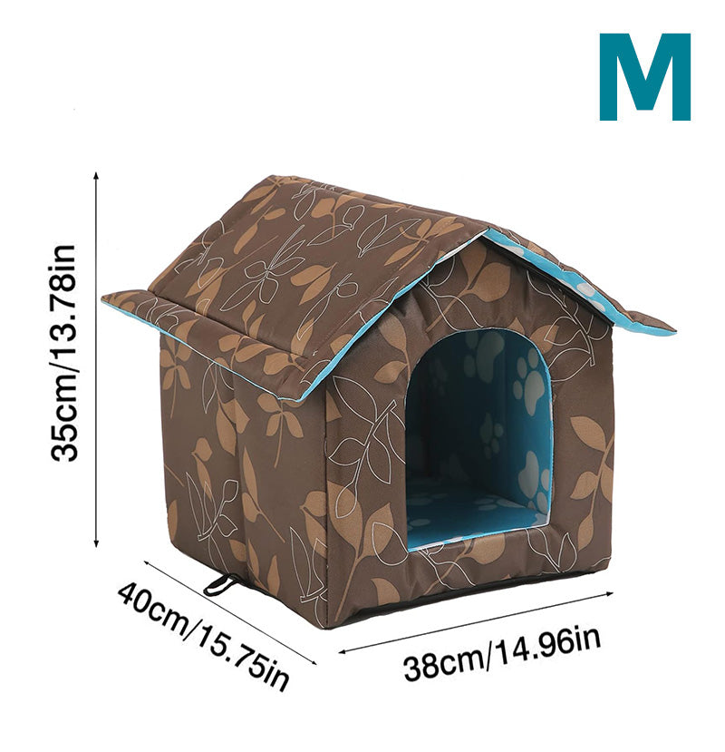 Outdoor Feral cat House With Self Warming Pad for Winter