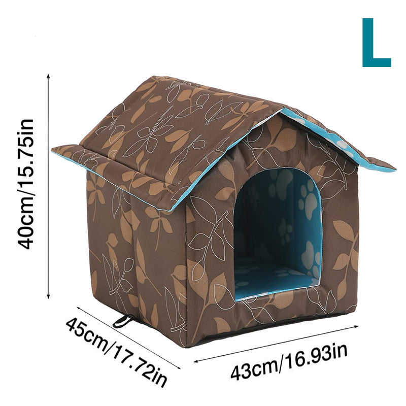 Outdoor Feral cat House With Self Warming Pad for Winter