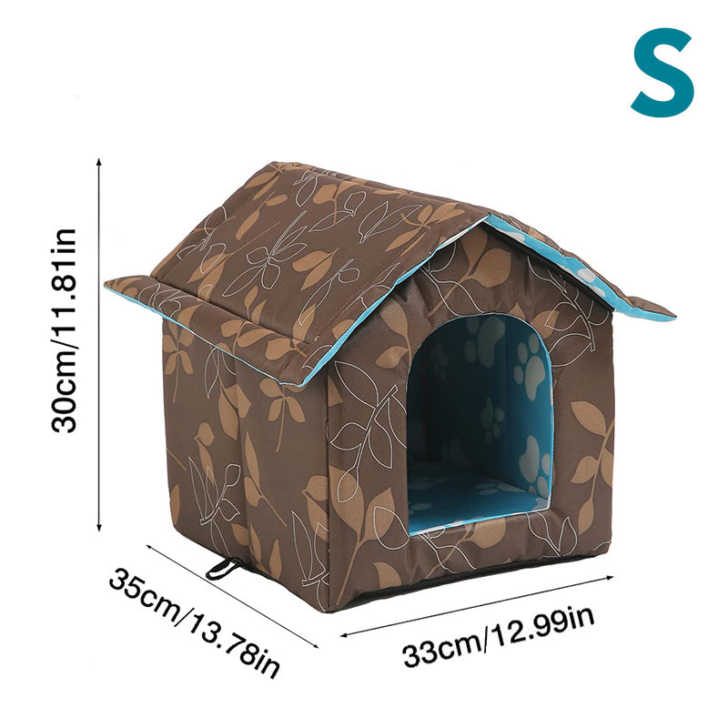 Outdoor Feral cat House With Self Warming Pad for Winter